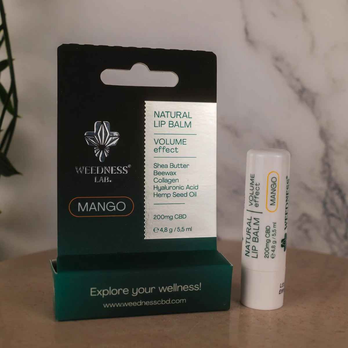 CBD Läppbalsam Mango 200 mg CBD, 5,5 ml Hemptide